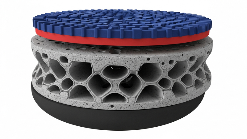 A cross-section diagram of a high-performance silicone trivet, labeling the layers: 1. Top textured grip layer, 2. Core air gap/insulation layer, 3. Bottom non-slip suction cup array.